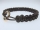Armband aus Känguruleder in dunkelbraun mit Einschnappring