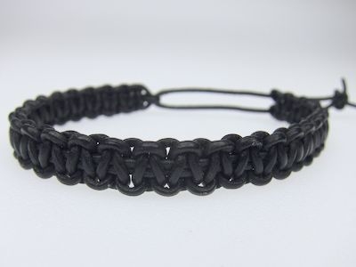 Armband aus Känguruleder - schwarz