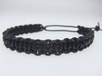 Armband aus Känguruleder - schwarz