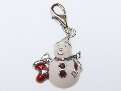 Charm-Anhänger 925 Silber - Schneemann mit Stiefel