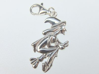 Charm-Anhänger 925 Silber - Hexe