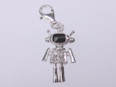 Charm-Anhänger 925 Silber - Roboter