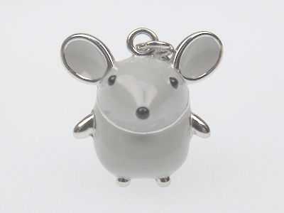 Charm-Anhänger 925 Silber - Maus