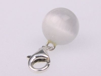 Charm-Anhänger 925 Silber - Synthetische Perle Perlmutt