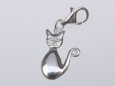 Charm-Anhänger 925 Silber - Katze
