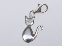 Charm-Anhänger 925 Silber - Katze
