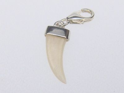 Charm-Anhänger 925 Silber - Zahn Elfenbein