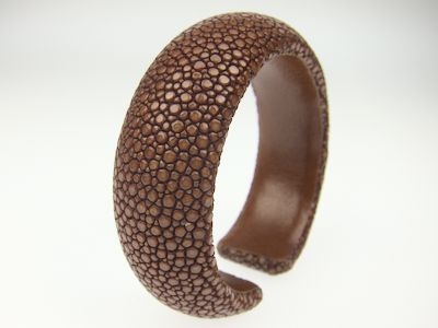 Rochenleder Armspange, Breite 20mm - braun