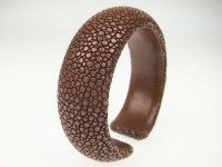 Rochenleder Armspange, Breite 20mm - braun