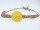 Armband aus Känguruleder mit Rochenkugel (16mm) - gelb