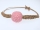 Armband aus Känguruleder mit Rochenkugel (16mm) - rosa