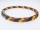 Rindsleder-Armband geflochten in Deutschland-Farben mit Edelstahl-Hebeldruckverschluss